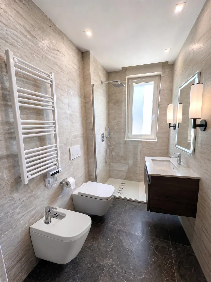 Baño terminado en Monte Castro, después de la remodelación